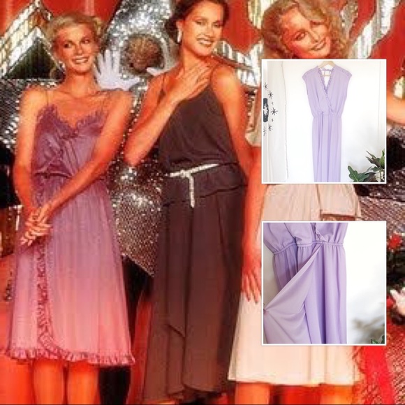 Vintage Lavender Disco Dress - Picture 1 of 8